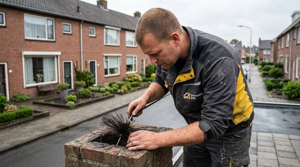Specialist beoordeelt de beelden van het rookkanaal.